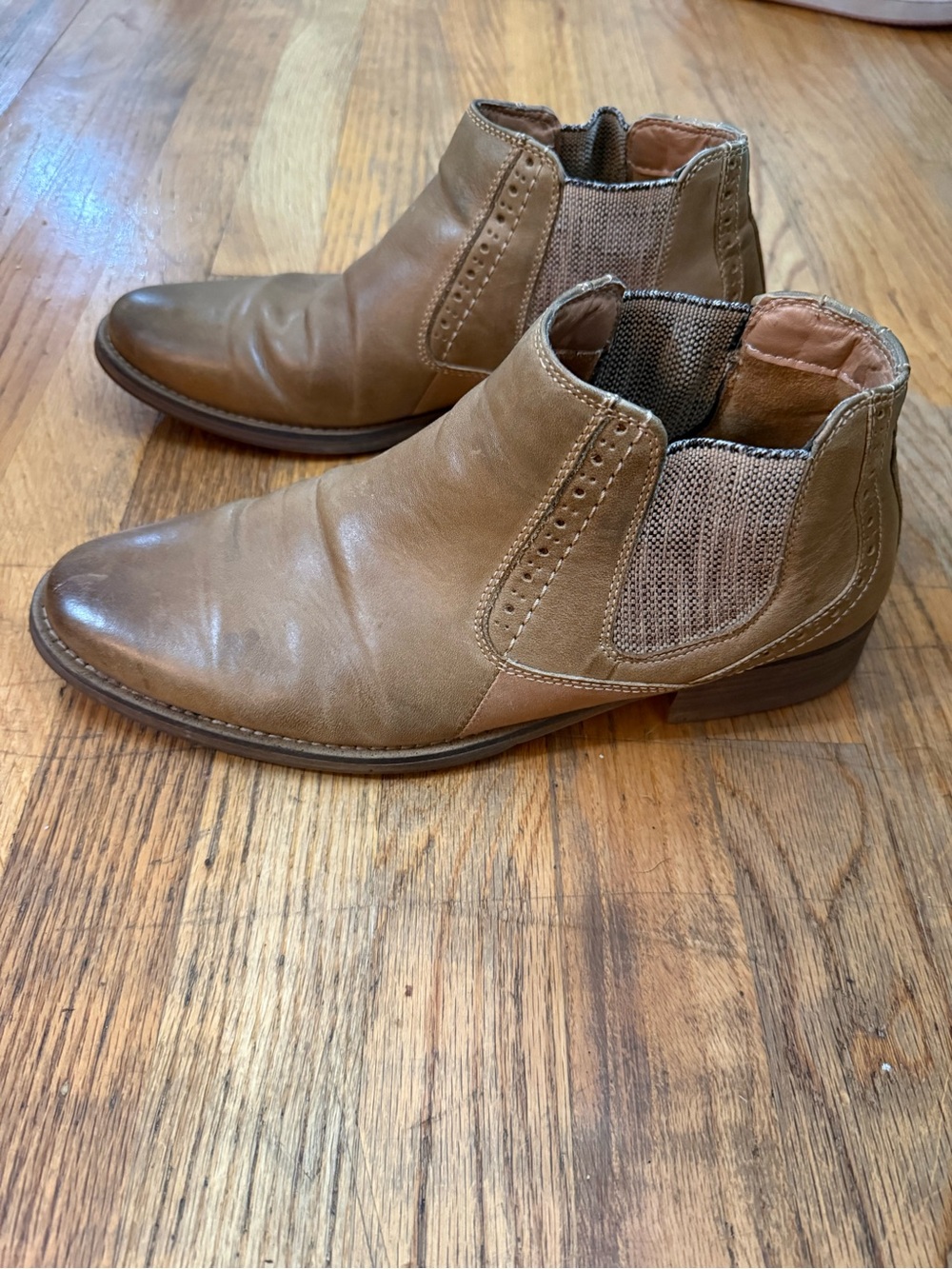 Steve Madden Paxton 9 Men's Tan Chelsea Boots - Classic Slip-On Ankle Boots